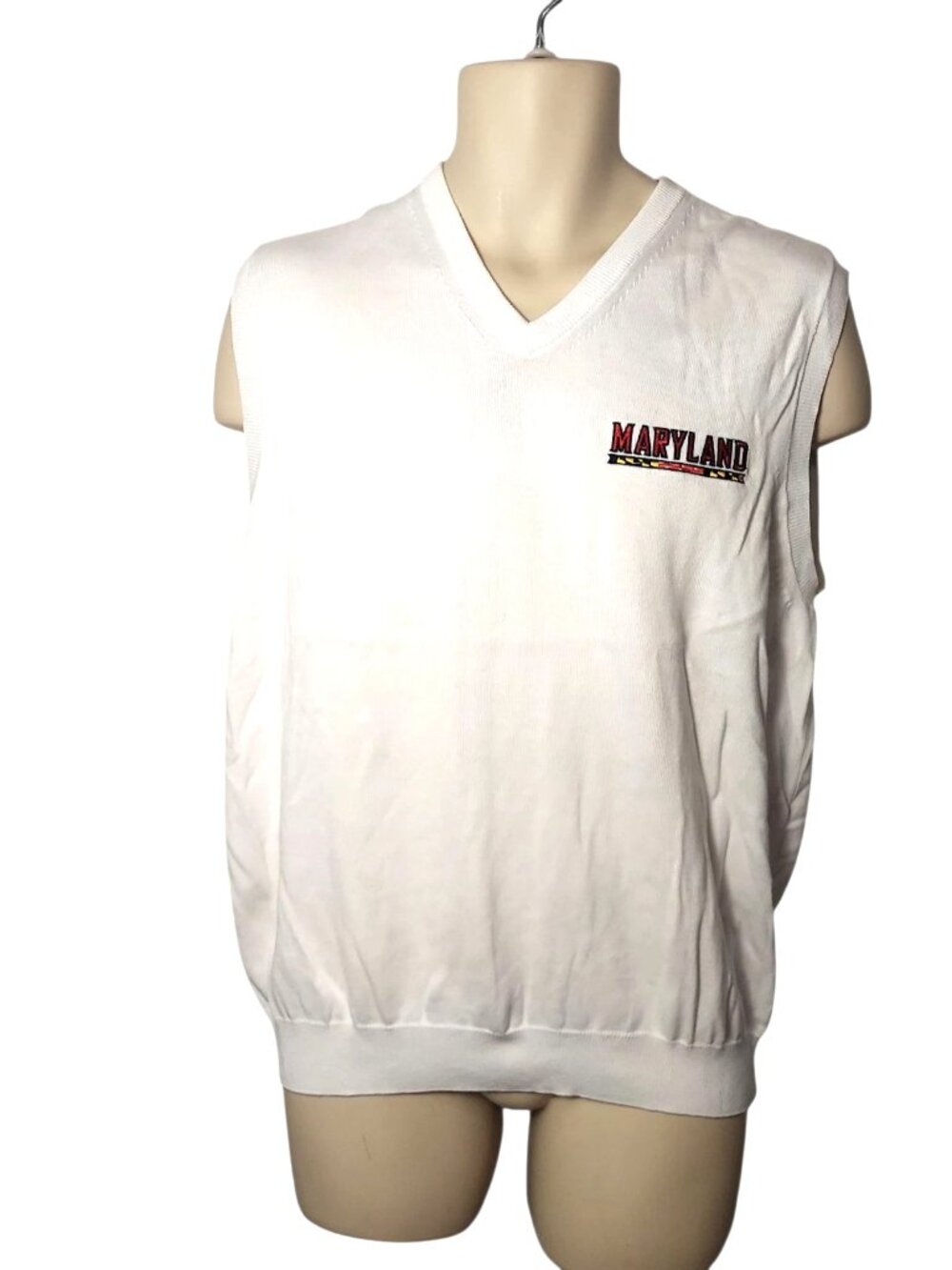 Maryland Terrapins Mens Vest Size Small 100% Pima Cotton Oxford Golf New